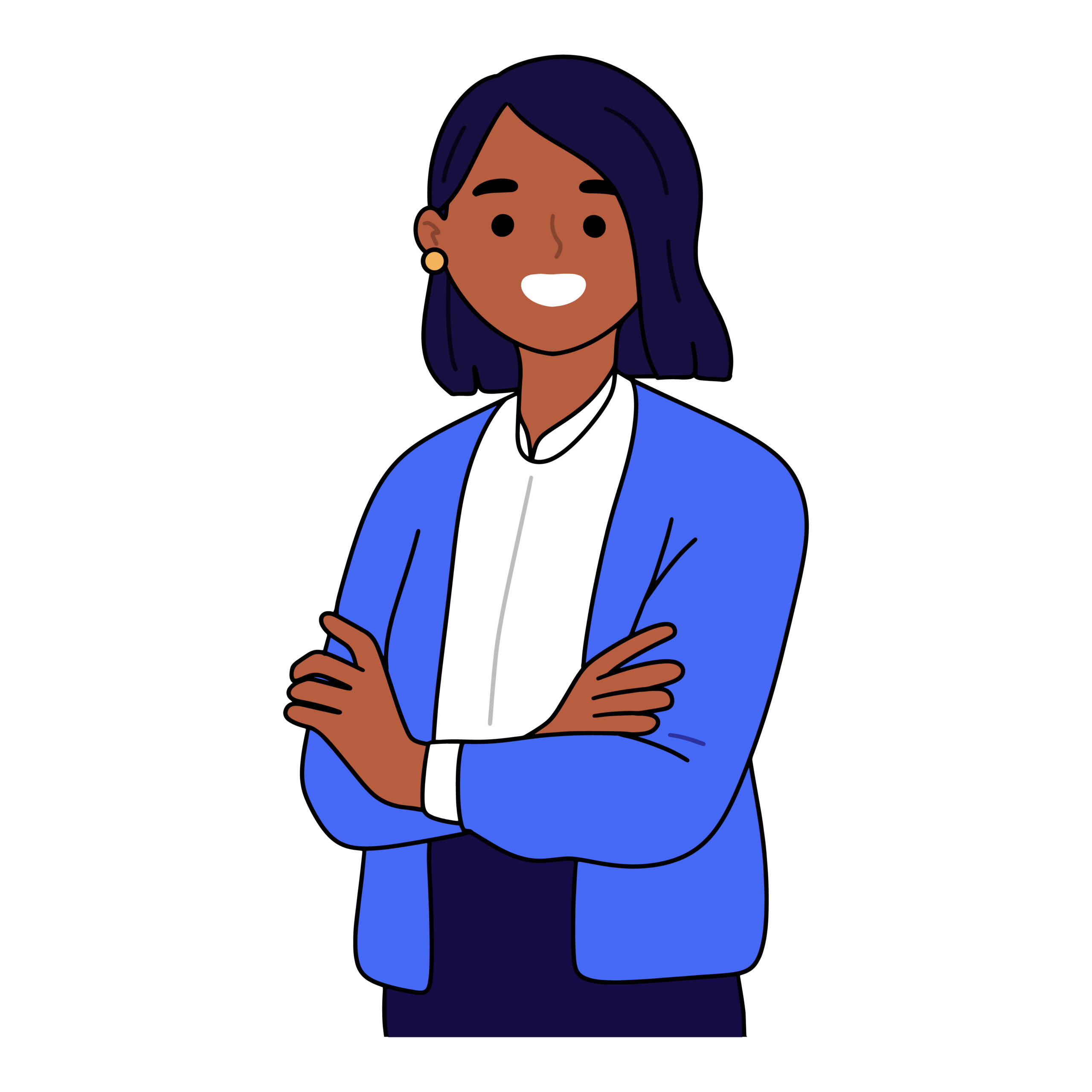 professional business woman posing with folded hands